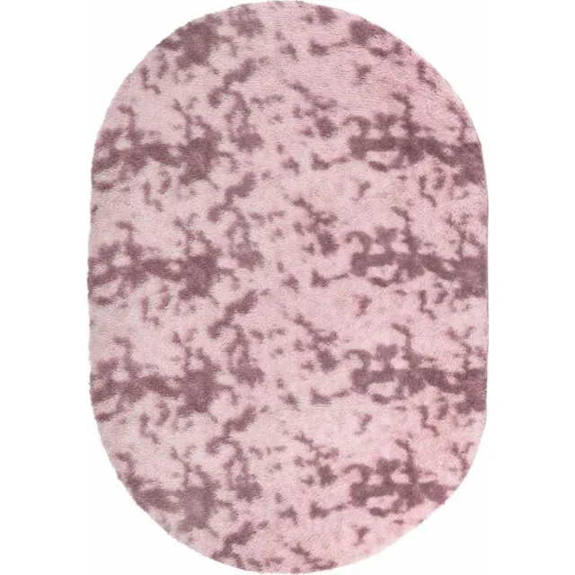 vidaXL Hoogpolig - vloerkleed - NAVARRA - cm - polyester - stoffig - roze Dusty pink