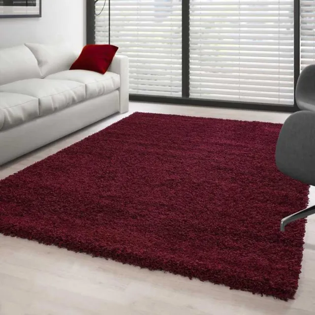 TapisTrend Harig tapijt Rood 120x170 cm Hoogpolig vloerkleed, effen