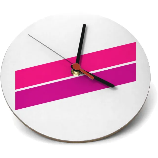 Mr Cadeautjes Klok rond Ø 19 - design Een felgekleurde, minimalistische quote-print met een speels | cadeau Wit