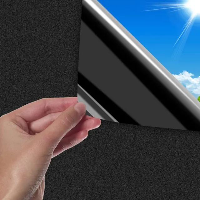 Solacis Privacy Folie Raam - Raamfolie - Folie Raam - Zichtwerend - Anti Inkijk Raamfolie - Must have voor uw privacy! zwart