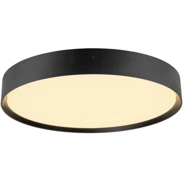 SLV Decona Wand en Plafondlamp Aluminium Zwart Rond 23W 2260lm - 930 Warm Wit | IP44 - Beste Kleurweergave - Dimbaar.