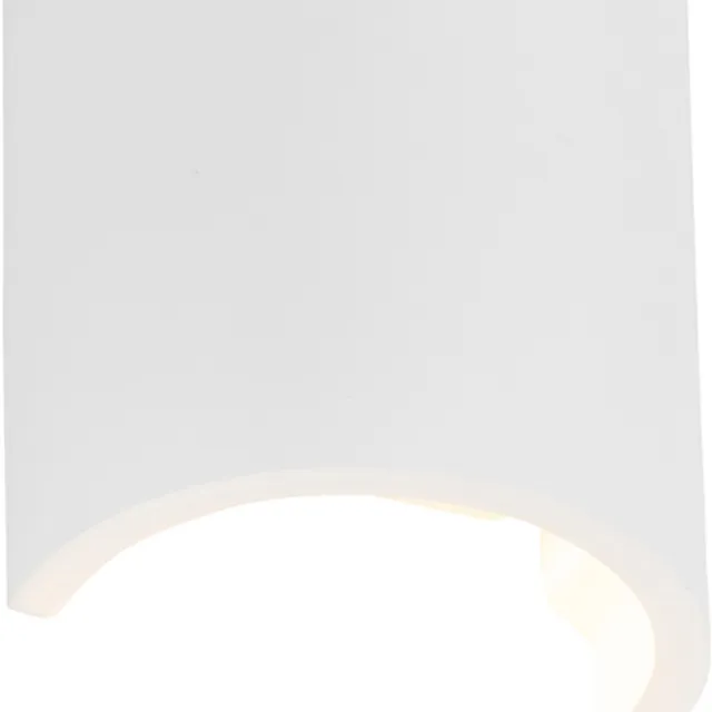 QAZQA colja novo - Landelijke Wandlamp voor binnen - 1 lichts - D 6 cm - Wit - Woonkamer | Slaapkamer | Keuken