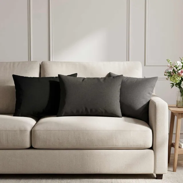 vidaXL Plaid kussen 2 st HEERLEN Lichtgrijs 40 x 60 cm Stof