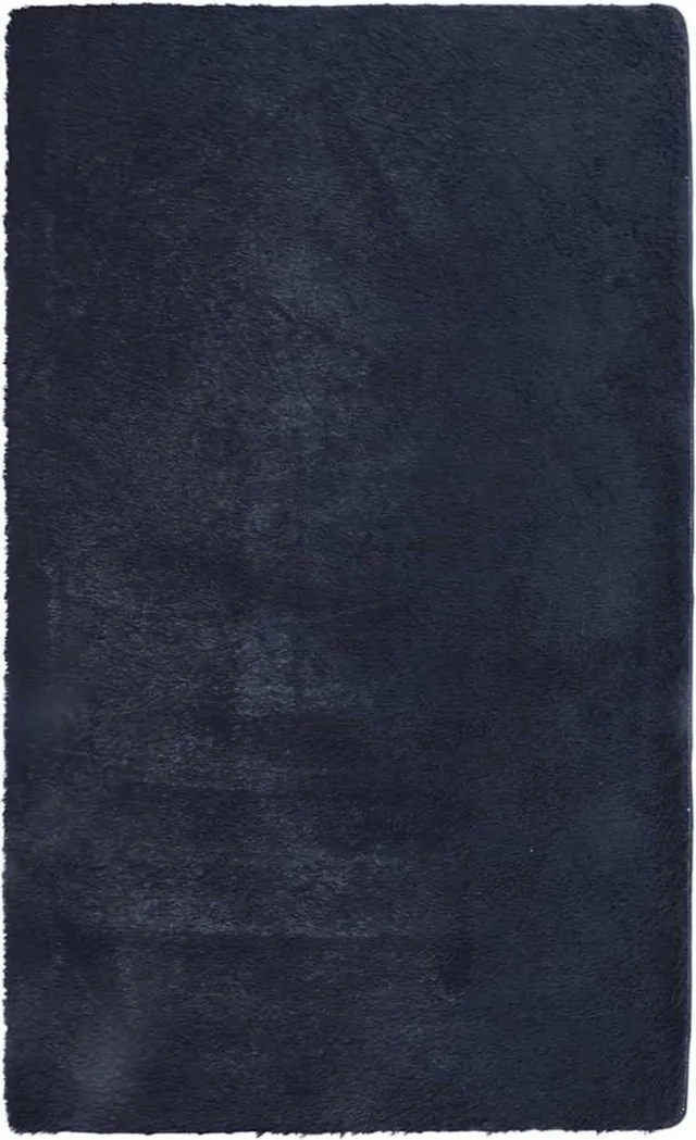 vidaXL Hoogpolig - vloerkleed - NAVARRA - cm - polyester - marineblauw Navy