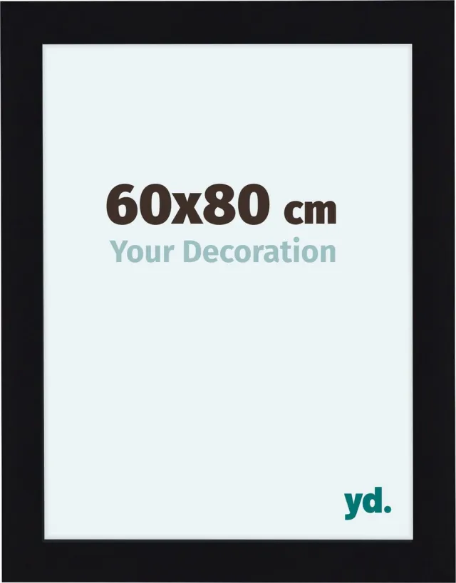 yd. Your Decoration - Fotolijst 60x80 cm - MDF - Zwart Hoogglans - Como
