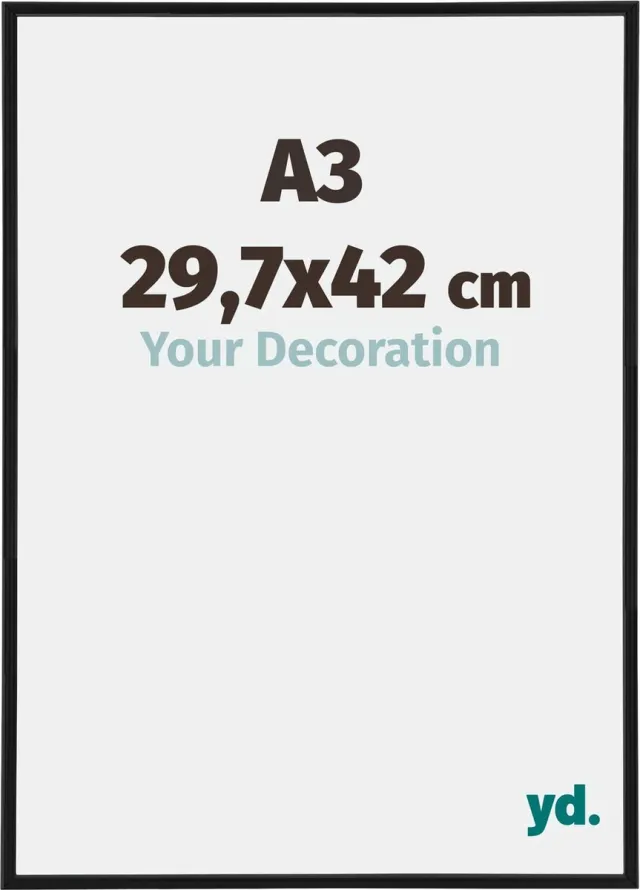 yd. Your Decoration - Fotolijst A3 29,7x42 cm - Kunststof - Zwart Mat - Annecy