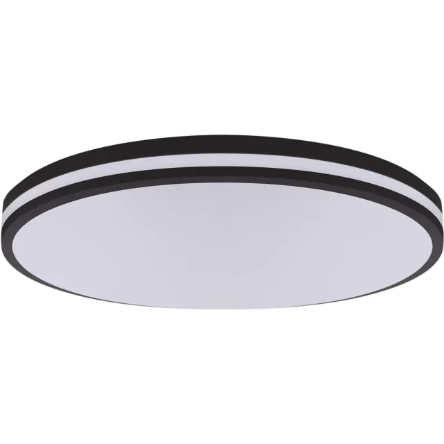STRÜHM DYNAMO - LED Plafondlamp - Keuken, Woonkamer, Badkamer - Ø290 mm - Aanpasbare wattage 12/18/24W - 920 / 1300 / 1710 Lumen - CCT Aanpasbare licht kleuren - 2900K/4100K/6100K - Zwart - Opbouw - Rond - IP54