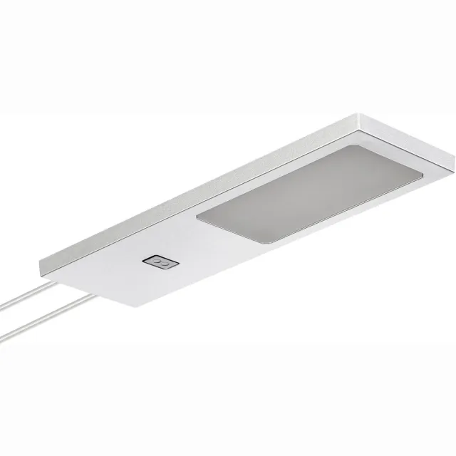 Sotech set van 1 LED-meubellamp GIULIA II met sensor zilvergrijs, 4000K neutraal wit incl. transformator & verdeler Onderkastverlichting