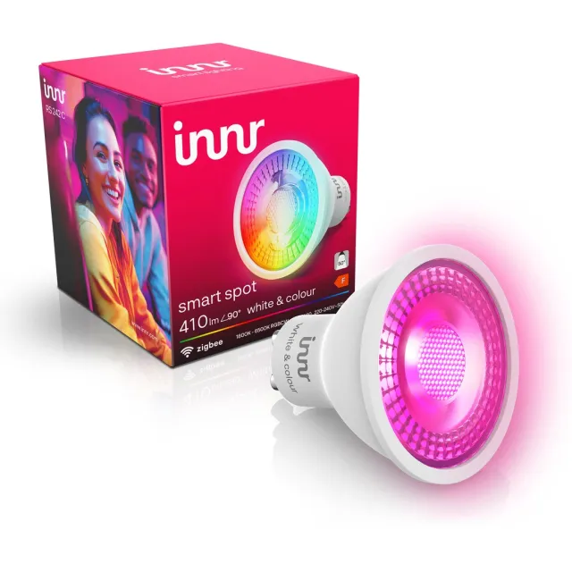 innr smart GU10 lamp - Zigbee - geschikt voor Philips Hue - LED spot - wit en gekleurd licht - slimme lamp - ledlamp dimbaar - 410 lumen - 1 pack
