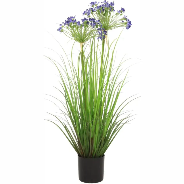 Emerald Kunstplant Agapanthus Gras blauw 80cm - Kunstplant voor binnen