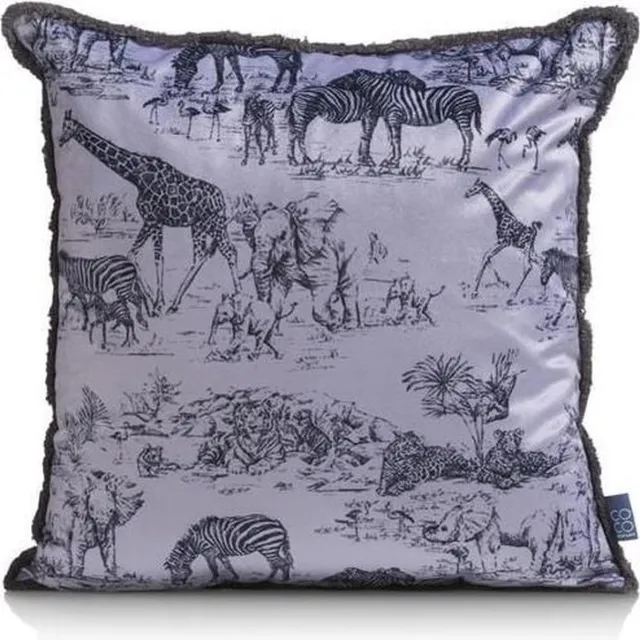 Coco Maison kussen Safari 45 x 45 cm Grijs