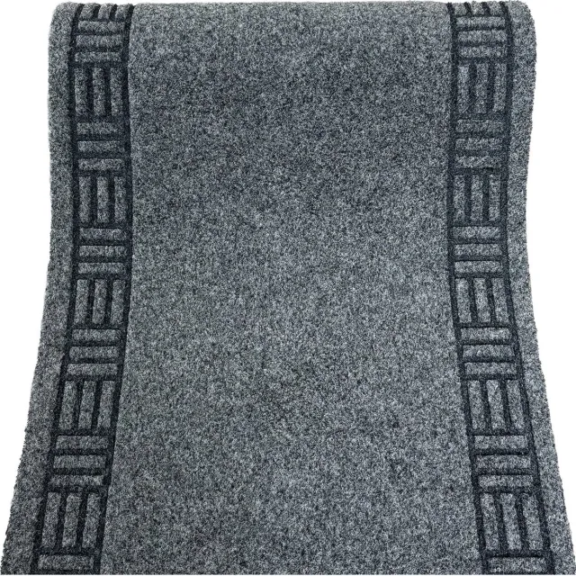 JYG Tapijtloper - Keukenloper - 66x280cm - Monaco Grijs - 66cm breed- variabele lengtes - antislip - onderhoudsvriendelijk - vloerkleed - op maat - vloerkleed hal - tapijt inkom - kitchenrunner