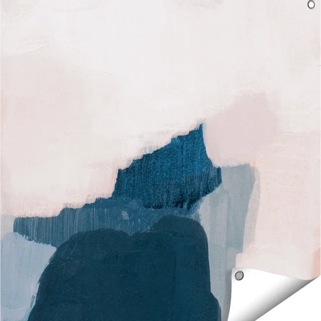 Gards Tuinposter Abstracte Kunst Handgeschilderd - 70x70 cm - Tuindoek - Tuindecoratie - Wanddecoratie buiten - Tuinschilderij Multikleur