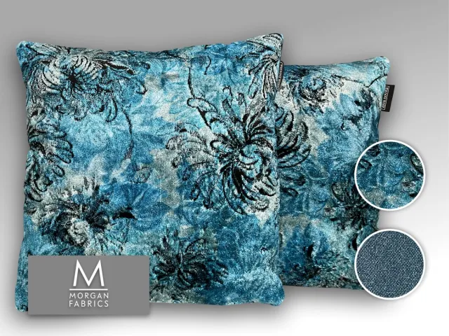 Diva Novita Morgan Fabrics - Kwaliteits sierkussens gemaakt van originele Morgan Fabrics stof Blauw