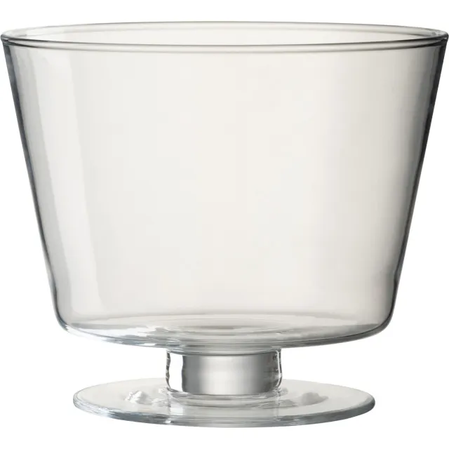 J-Line vaas Olivia - glas - transparant - Ø 19 cm