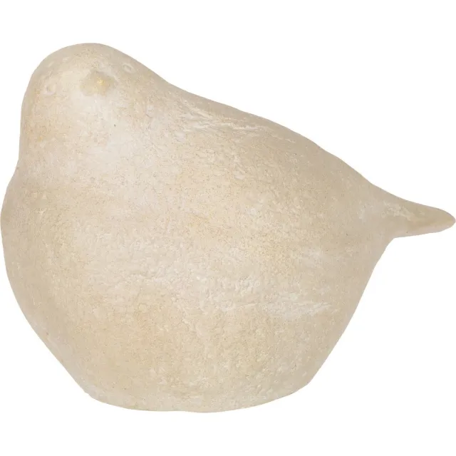 J-Line figuur Vogel - polyresin - creme - large Beige