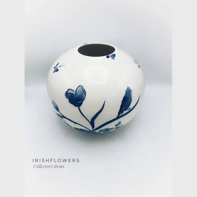 Villa Pottery Vaas - Decoratie - Villa Pottery - Woondecoratie - Keramiek - Handmade - Garden Blue 3_2 Wit