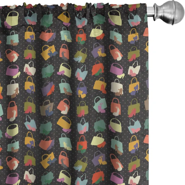 ABAKUHAUS Vorhänge – 2er Set Mikrofaser Halbdunkel Koksgraue Koksgraue Multicolor