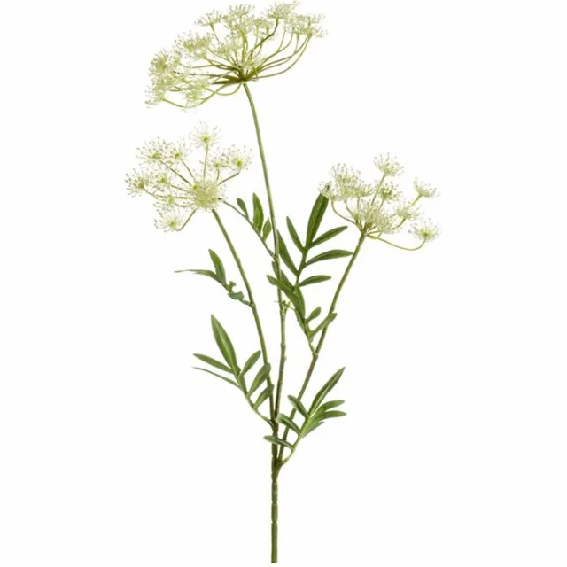 Natuurlijk Bloemen Kunstbloemen - Zijde Bloemen - Nep bloemen Luxe Bloemen - Dille Wit 80 cm - Natuurlijk Bloemen