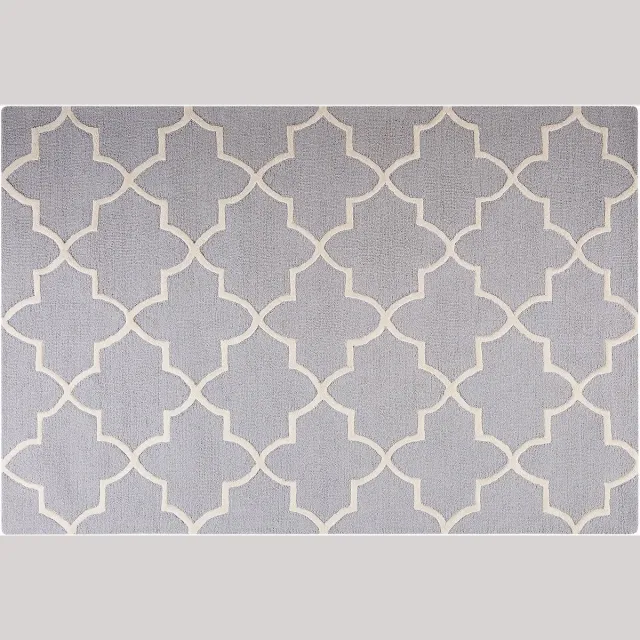 Beliani SILVAN - Laagpolig vloerkleed - Lichtgrijs - 160 x 230 cm - Wol