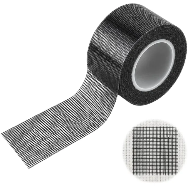 QTTVBTNA Horregaas Reparatietape – 5 cm x 2 m – Zelfklevend – Fiberglas – Voor Raam, Deur & Tent – Zwart