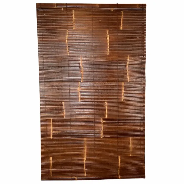 tuinchamp Rolgordijn bamboe zwart 120 x 200 cm - Bamboe rolgordijn voor buiten en binnen - Bamboe rolgordijnen - Natuurlijk rolgordijn hout - Natuurlijke uitstraling