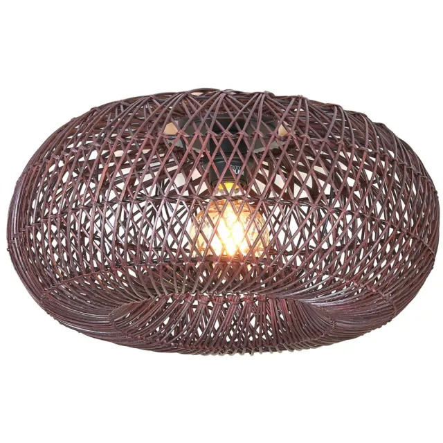 Good&Mojo Plafondlamp Arizona bamboe/kap ø50x23cm burgundy Rood