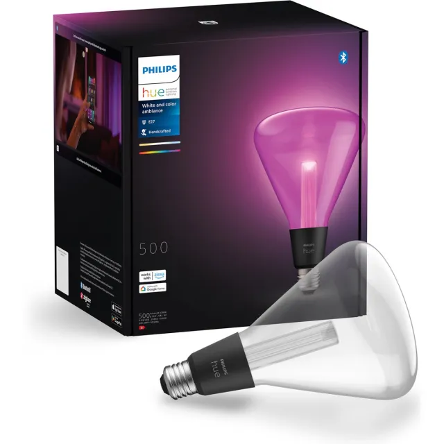 Philips Hue Lightguide LED lamp - E27 fitting - aanpasbaar wit en gekleurd licht - driehoeksvorm - Ø 125 mm - slimme verlichting