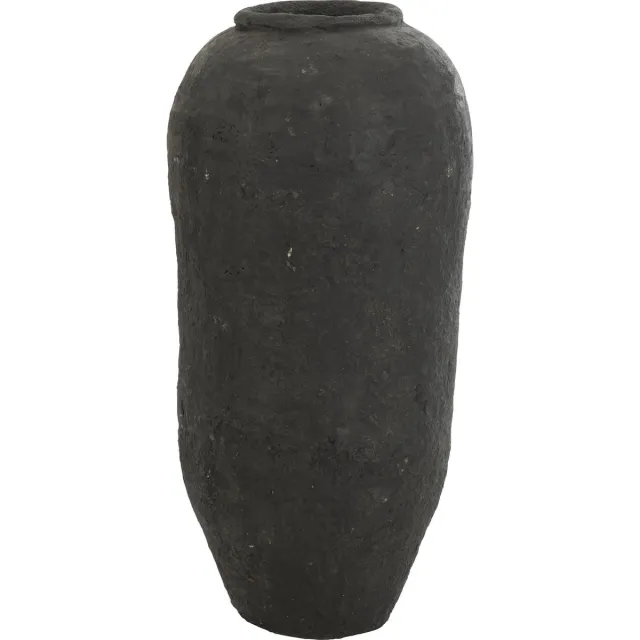 J-Line vaas - papier maché - zwart - large - 99 cm hoog