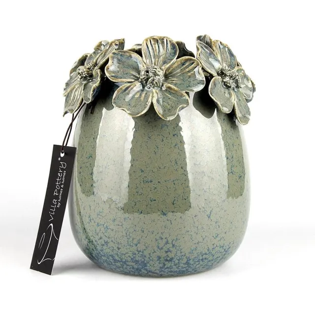 Villa Pottery Vaas Jolie 1 Blauw reactief 14x14x16