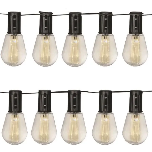 Luxform Solar Lichtsnoer met 10 lampjes - Alicante - feestverlichting - werkend op zonne-energie