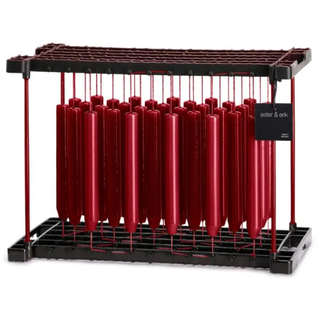 Ester & Erik Cylindrical Candle 18CM Wine Gelakt (Set van 4 kaarsen) (high shine)