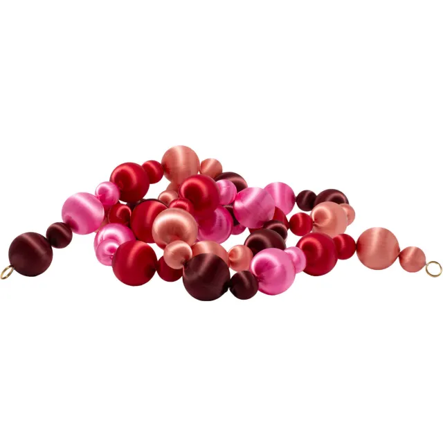 Vondels guirlande burgundy/roze/rood/perzik (180cm) Roze, rood