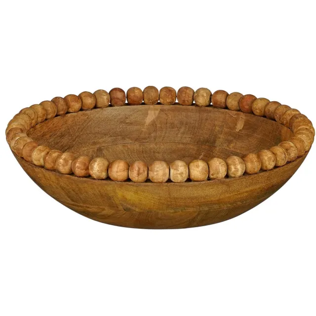 Mica Decorations decorati schaal Tello Bruin