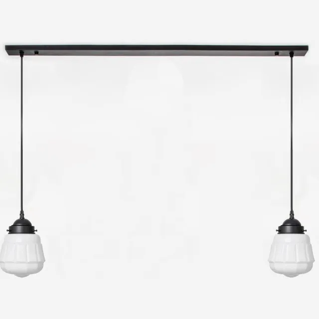Coloured by Art 2 x Cadence lampen aan plafondbalk Moonlight - Art Deco Trade Zwart