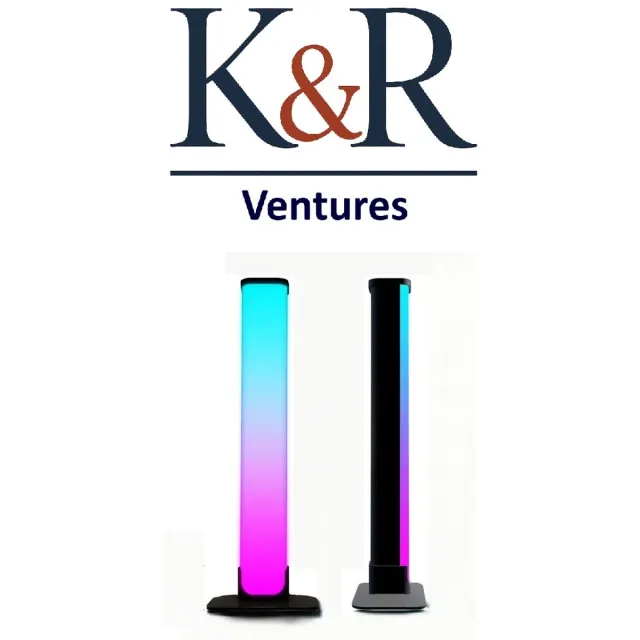 K&R Ventures RGB-lichtbalken - 2 stuks - App en afstandsbediening zwart
