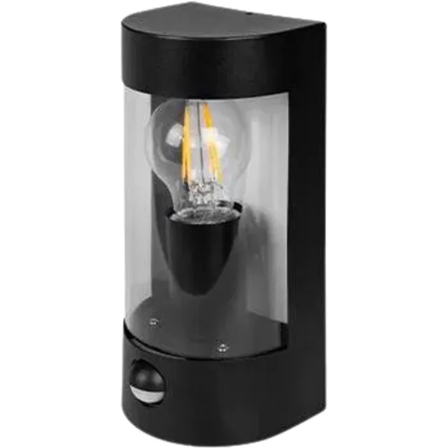 MasterLED Wandlamp Wandarmatuur E27 LED IP44 Zwart met PIR-Bewegingssensor