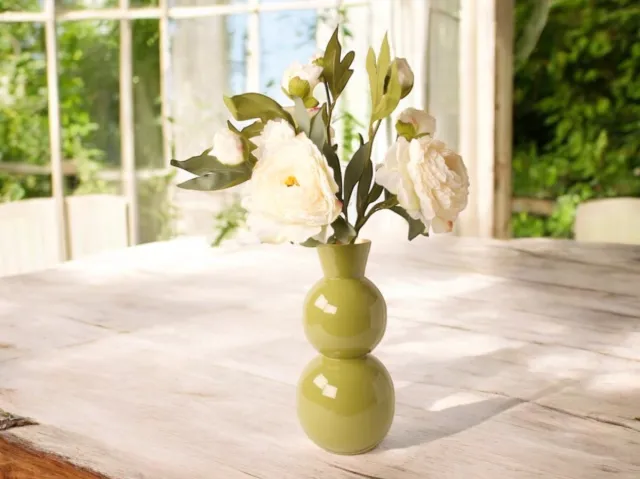 Winq Tak Zijden Pioenroos Wit-3 takken-kunstbloemen-60cm
