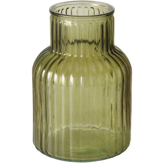 Boltze Glazen vaas RELEA, groen, gegolfd glas, 20 cm groente