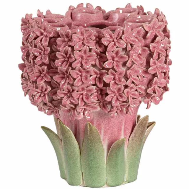 Light & Living Vaas Flower - Roze - 30x29x32.5cm - Keramiek - Modern - Bloemenvaas - Woondecoratie - Decoratieve vaas voor woonkamer of slaapkamer