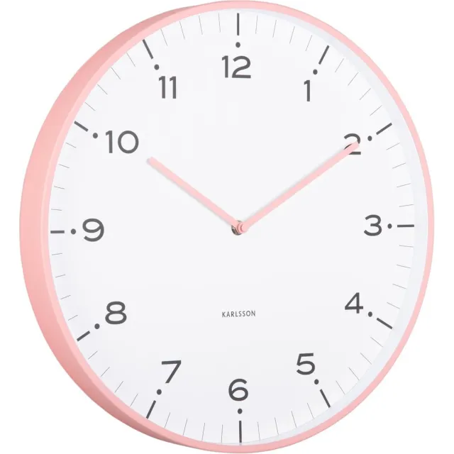 Karlsson Wandklok Circus Rings - Roze - Ø40cm - Wandklok Scandinavisch