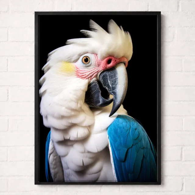 Kleurmedia Witte Kaketoe Poster - Vogelportretten Collectie - Dieren Posters - A2+ 43,2 x 61 cm