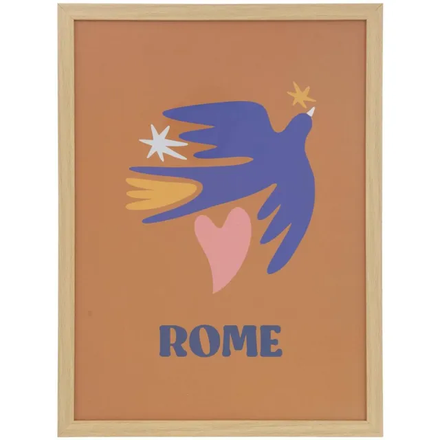 Atmosphera Créateur d'intérieur® Ingelijste poster met grafisch stadsontwerp LIBE Orange