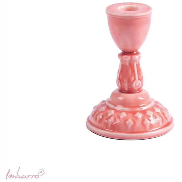 Imbarro Kandelaar - Kaarsenhouder - Lina - Pink - Roze - Metaal - 10.5x15cm