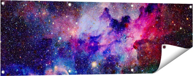 Gards Tuinposter Sterrenstelsel in de Ruimte - 120x40 cm - Tuindoek - Tuindecoratie - Wanddecoratie buiten - Tuinschilderij Multikleur