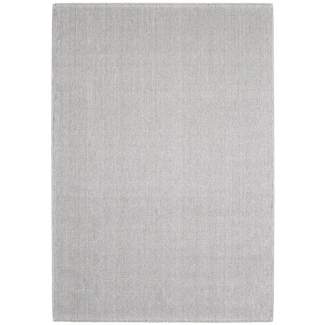 Dutch XXL Laagpolig Vloerkleed | Tapijt | Loom | Uni | Zilver | 80x250 cm