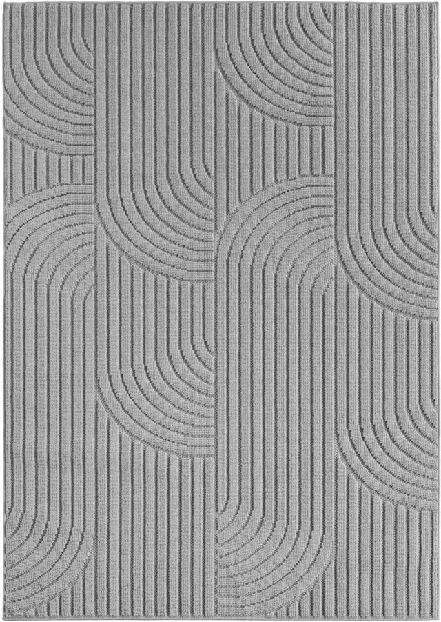 Ayyildiz Helix Japandi Vloerkleed Grijs 160x230 cm – Effen Laagpolig Tapijt – Modern Scandinavisch Design voor Woonkamer en Slaapkamer