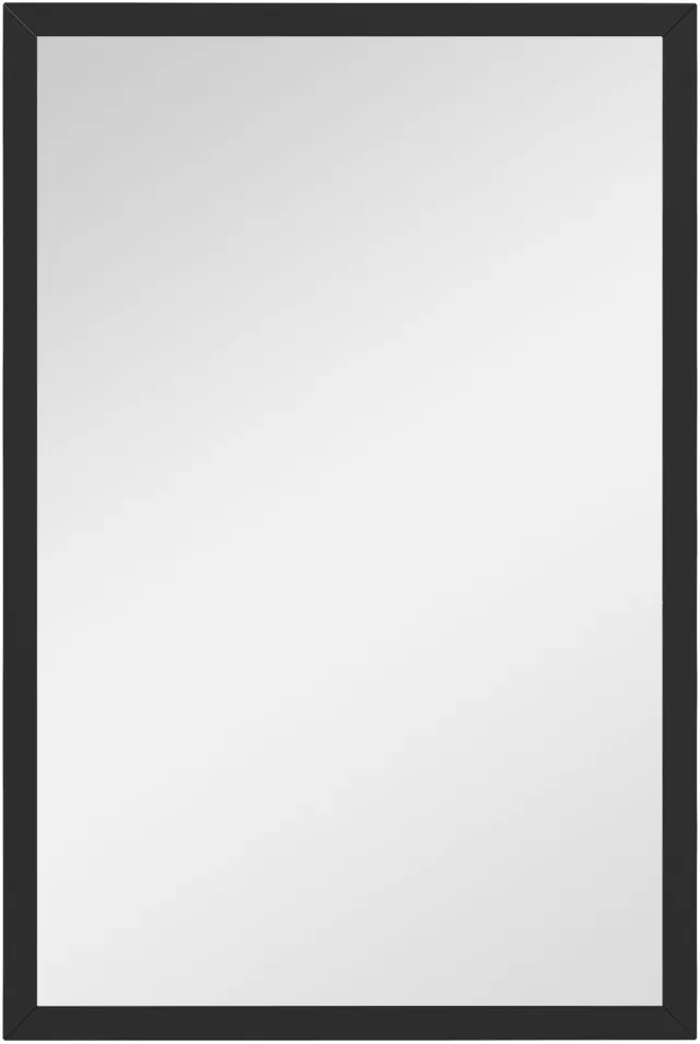 Homona Wandspiegel - Rechthoekig - Met MDF-frame - Horizontaal en verticaal monteerbaar - 40 x 60 cm - Zwart
