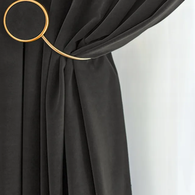 PRESTIQUA Verduisterende Velours Gordijnen Donkergrijs 270x155 cm
