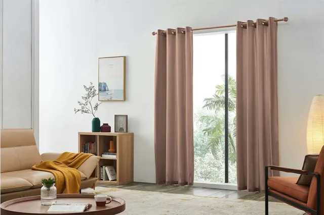 Larson Velvet Gordijnen - 1.4m x 2.5m - Ringen - Roze